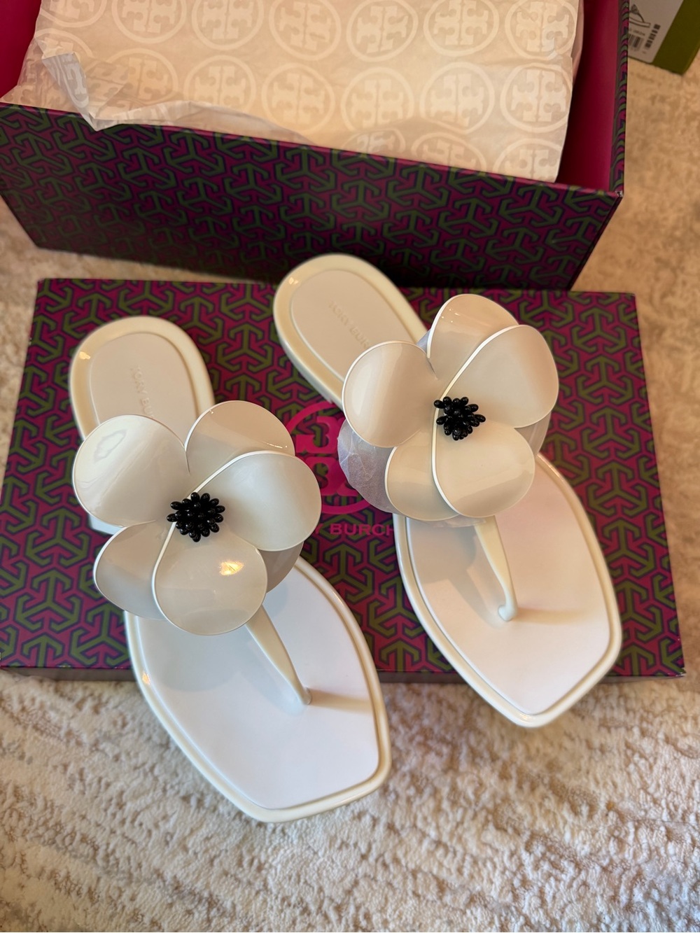 Tory Burch Flower Jelly Sandals